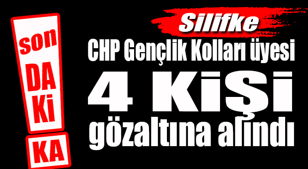 SİLİFKE’DE CHP’Lİ GENÇLERE GÖZALTI