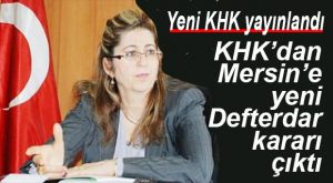 MERSİN’E YENİ DEFTERDAR