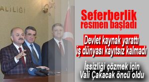 İŞSİZLİĞİ GİDERMEK İÇİN MERSİN İŞ DÜNYASI, VALİ ÇAKACAK ÖNDERLİĞİNDE AYAĞA KALKTI