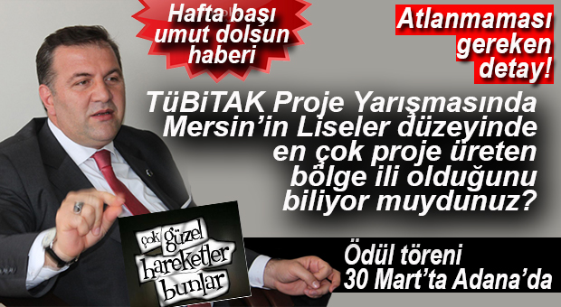 TÜBİTAK YARIŞMASINDA MERSİN’DEN REKOR PROJE