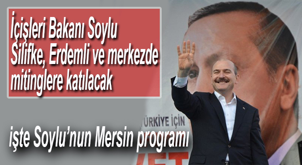 İÇİŞLERİ BAKANI SOYLU, MERSİN VE İLÇELERİNİ TURLAYACAK