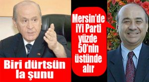 İYİ PARTİ KADROSUNDAKİ ESKİ VEKİL BEHİÇ ÇELİK UÇTU: “MERSİN’DE YÜZDE 50’Yİ AŞARIZ”