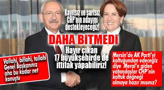 AKŞENER “HAYIR” ÇIKAN BÜYÜKŞEHİRLERDE İTTİFAKA GİDECEK!