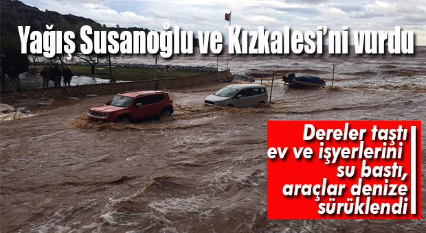 MERSİN’İN BATISINDA SEL… KIZKALESİ VE SUSANOĞLU’NDA ZARAR BÜYÜK