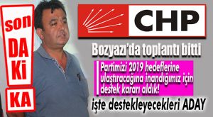 FLAŞ GELİŞME…CHP BOZYAZI İLÇE ÖRGÜTÜ DE KARARINI AÇIKLADI