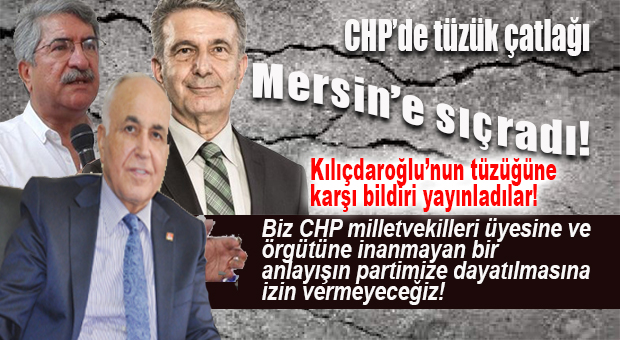 CHP’DE TÜZÜK TASLAĞINA MİLLETVEKİLLERİNDEN “BİLDİRİLİ” TEPKİ!