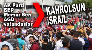 ULU CAMİ ÖNÜNDE İSRAİL PROTESTO EDİLDİ