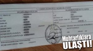 SEÇMEN BİLGİ KAĞITLARI MUHTARLIKLARA GÖNDERİLDİ