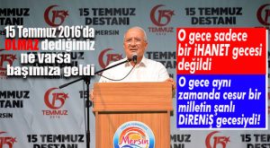 BAŞKAN KOCAMAZ: “MİLLET OLARAK O GECE BÜYÜK BİR SINAVDAN GEÇTİK”