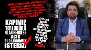 AK PARTİLİ ERCİK: “HER TÜRLÜ ARAŞTIRMA YAPILDI, KIYIYA BİR ZARAR VERMEYECEK!”