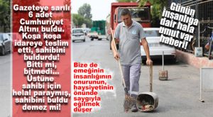 BÜYÜKŞEHİR PERSONELİNDEN ÖRNEK DAVRANIŞ