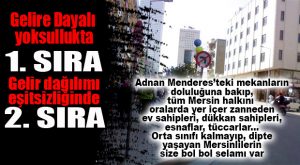 VAY MERSİNİM VAY… MERSİN GELİR DAĞILIMINDA ŞOK RAKAMLAR…