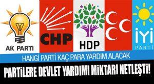 SİYASİ PARTİLERE VERİLECEK SEÇİM YARDIMLARI AÇIKLANDI