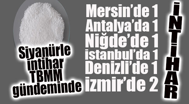 CHP’Lİ ANTMEN “SİYANÜRLE İNTİHAR VAKALARINI” MECLİS’E TAŞIDI… “NASIL TEMİN EDİYORLAR?”