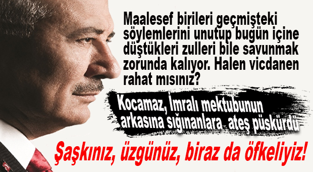 KOCAMAZ, TERÖRİST BAŞININ MEKTUBUNA ÖFKE KUSTU: “ÇÖZÜM SÜRECİ SANKİ GERİ GELİYOR GİBİ!”