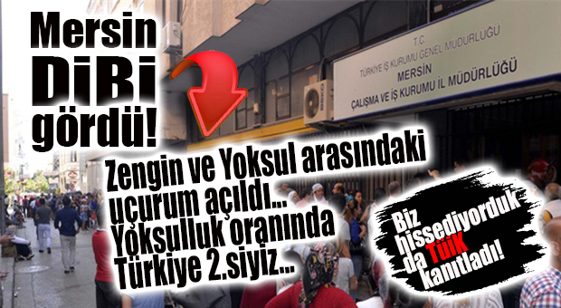 MERSİN’İN ACI TABLOSU ORTAYA ÇIKTI… ZENGİN-YOKSUL UÇURUMU AÇILDI, YOKSULLUK TAVAN YAPTI!