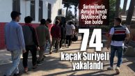 BÜYÜKECELİ’DE KAÇAK GÖÇMEN OPERASYONU: 74 SURİYELİ YAKALANDI