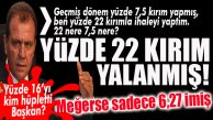 RESMEN KANDIRILDIK! CHP’Lİ SEÇER’İN “22” DEDİĞİ SADECE “6,27” ÇIKTI, GEÇEN YILKİNE BİLE YAKLAŞAMADI!