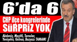 CHP’DE 3 İLÇE TEK, 3 İLÇEDE DE 2 ADAY YARIŞTI… MEVCUTLARLA YOLA DEVAM…