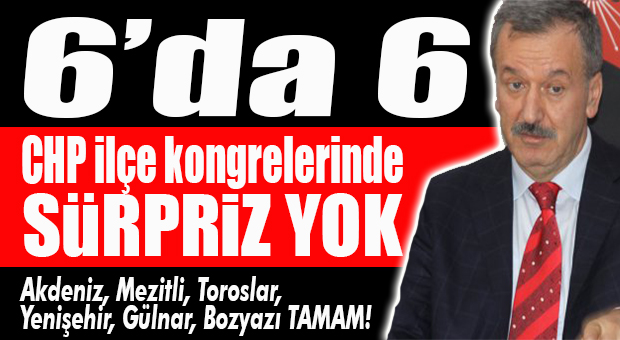 CHP’DE 3 İLÇE TEK, 3 İLÇEDE DE 2 ADAY YARIŞTI… MEVCUTLARLA YOLA DEVAM…