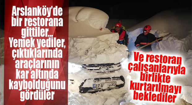 ARSLANKÖY’DE MAHSUR KALAN 10 KİŞİ KURTARILDI