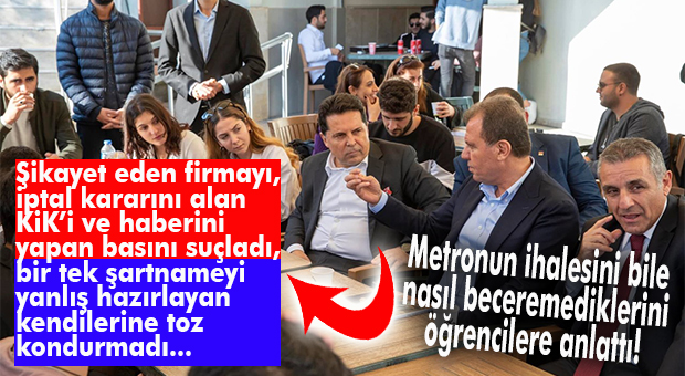 CHP’Lİ SEÇER METRO SUÇLULARINI BULDU: ŞİKAYET EDEN FİRMA, KİK VE BASIN! DAHA “İHALE YAPAMAYAN İNŞAATI NASIL BİTİRİR” DEMEDİK BİLE!!