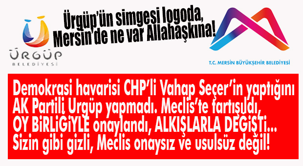 AK PARTİLİ BELEDİYE’DEN CHP’Lİ MERSİN’E DEMOKRASİ DERSİ… LOGOYU HEP BİRLİKTE BELİRLEDİLER!