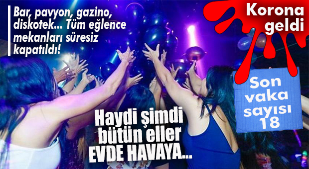 EĞLENCE MERKEZLERİNİN FAALİYETLERİ DURDURULDU: GEREKÇE KORONAVİRÜS!
