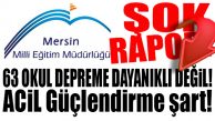 ŞOK RAPOR: MERSİN’DEKİ OKULLARIN YARISI DEPREME DAYANIKLI DEĞİL