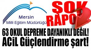 ŞOK RAPOR: MERSİN’DEKİ OKULLARIN YARISI DEPREME DAYANIKLI DEĞİL