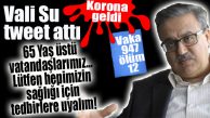 MERSİN VALİSİ TWİTTER’DAN DUYURDU: “LÜTFEN HEPİMİZİN SAĞLIĞI İÇİN TEDBİRLERE UYALIM!”
