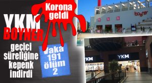 BOYNER-YKM GEÇİCİ SÜRELİĞİNE MAĞAZALARI KAPATTI: GEREKÇE KORONAVİRÜS!