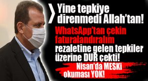 DİĞER CHP’Lİ BELEDİYELER YAPINCA MECBUR KALDI… SU FATURASI DÜZENLENMEYECEK!