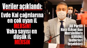 AK PARTİLİ HACI ÖZKAN’DAN MERSİNLİLERE KORONA TEŞEKKÜRÜ!