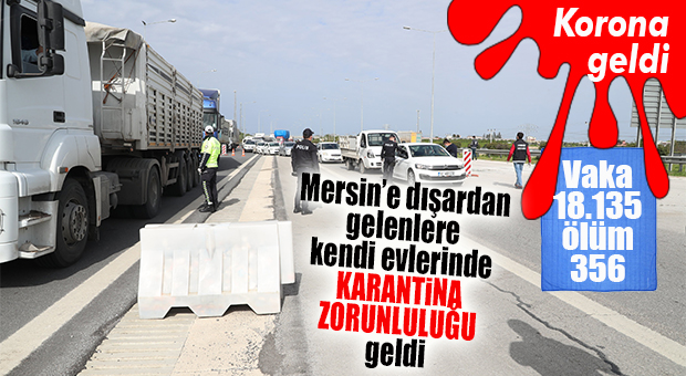 MERSİN’İN TÜM GİRİŞLERİNDE SAĞLIK KONTROLÜ ALARMI