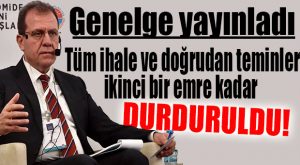 GEREKÇE KORONAVİRÜS: BÜYÜKŞEHİR’DE İHALELER VE DOĞRUDAN TEMİNLER DURDURULDU!