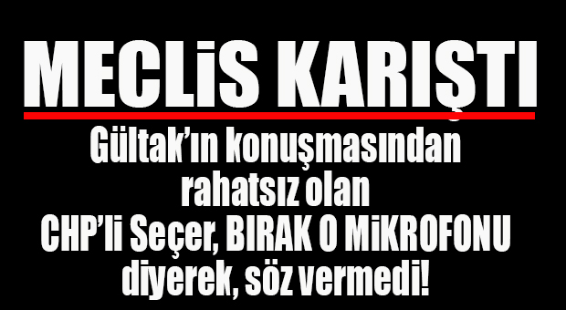 FLAŞ…FLAŞ…FLAŞ… MECLİS KARIŞTI… GÜLTAK-SEÇER-TAT RESTLEŞTİ