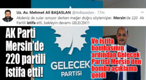 MERSİN’DE 220 AK PARTİLİNİN İSTİFASININ ARDINDAN BOMBA AÇIKLAMA: “ÖNÜMÜZDEKİ GÜNLERDE PARTİMİZE TOPLU KATILIMLAR OLACAK”