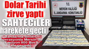 MERSİN’DE TAM 1 MİLYON 800 BİN SAHTE DOLAR ELE GEÇİRİLDİ