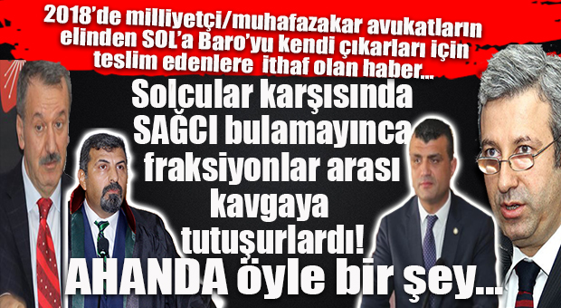 TİPİK SOLCU HAREKETİ: BARO SEÇİMLERİNDE BİLE BİRBİRLERİNE KARŞI SAF TUTTULAR!