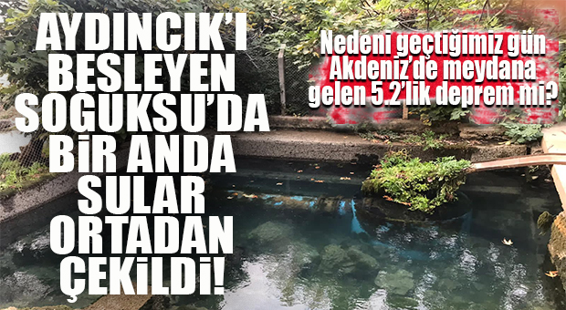 AYDINCIK’I BESLEYEN SOĞUKSU ÇEKİLDİ! VANALAR TEDBİR AMAÇLI KISILDI, YÜKSEK YERLERE SU VERİLMİYOR!
