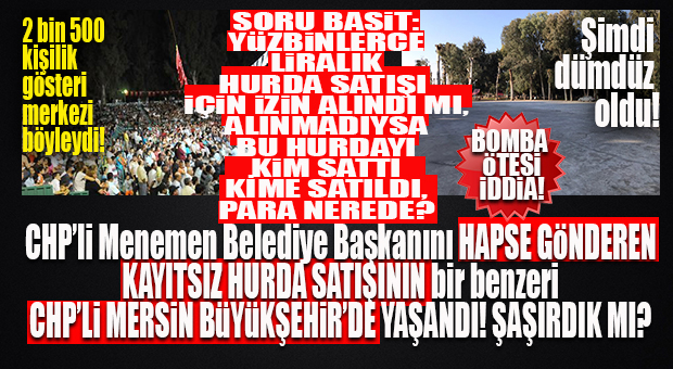 TARSUS’TAKİ GÖSTERİ MERKEZİ YIKILDI, ORTAYA ÇIKAN YÜZBİNLERCE LİRALIK HURDA PARALARI KİMİN CEBİNE GİRDİ? BOMBA ÖTESİ İDDİA!!!!