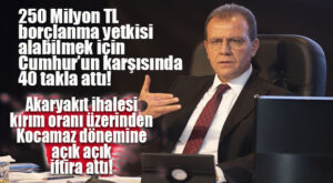 CHP’Lİ SEÇER 250 MİLYON TL BORÇLANMA YETKİSİ ALABİLMEK İÇİN KOCAMAZ DÖNEMİNE İFTİRA ATTI!