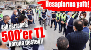 AKDENİZ BELEDİYESİ’NDEN PERSONELE 500 TL PANDEMİ DESTEĞİ
