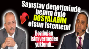 BOZDOĞAN TOPLU KONUT SAHİPLERİNİ TOPLADI, ŞEVKET CAN’A YÜKLENDİ: “BENİM GİBİ SUÇU OLMAYANA HIRSIZ DEMEK AYRI, BUNLARI YAPANLARA SAYIN DEMEK AYRI”