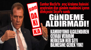 SON DAKİKA: SEÇER, CUMHUR’UN İHALE İNCELEME TALEBİNİ İÇEREN TALEBİNİ GÜNDEME ALMADI!