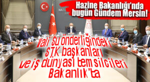 VALİ SU ÖNDERLİĞİNDEKİ MERSİN HEYETİ BAKAN ELVAN İLE GÖRÜŞTÜ