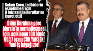 BAKANLIĞIN AÇIKLAMASI SONRASI GÖZLER MERSİN VALİLİĞİNDE… MERSİN’DEKİ VAKA SAYILARIYSA ENDİŞE VERİCİ!