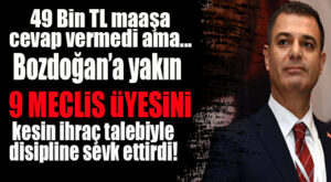 CHP’Lİ TARSUS BELEDİYESİ’NDE KAVGA BÜYÜYOR… İLÇE BAŞKANI, BELEDİYE BAŞKANINA YAKIN 9 MECLİS ÜYESİNİ DİSİPLİNE SEVK ETTİ!
