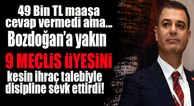 CHP’Lİ TARSUS BELEDİYESİ’NDE KAVGA BÜYÜYOR… İLÇE BAŞKANI, BELEDİYE BAŞKANINA YAKIN 9 MECLİS ÜYESİNİ DİSİPLİNE SEVK ETTİ!
